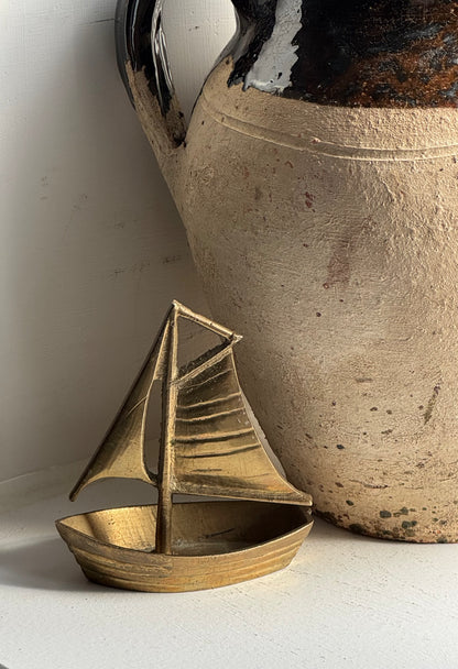 Vintage Brass Sailing Boat