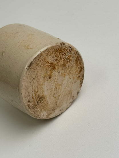 Small Vintage Oatmeal Glaze Stoneware Pot
