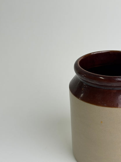 Vintage Glazed Stoneware Utility Jar