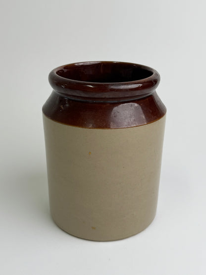 Vintage Glazed Stoneware Utility Jar