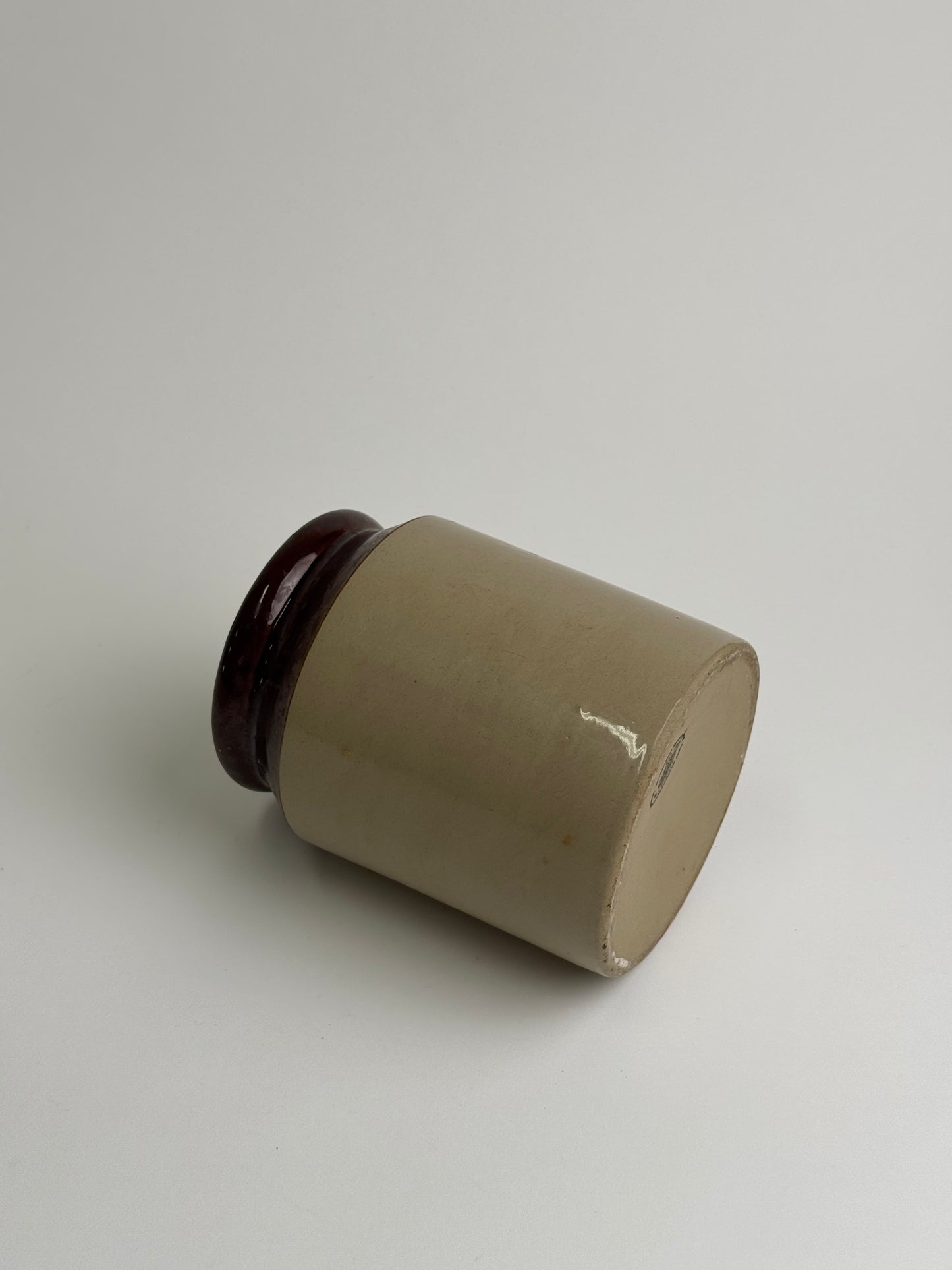 Vintage Glazed Stoneware Utility Jar