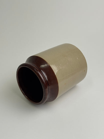 Vintage Glazed Stoneware Utility Jar