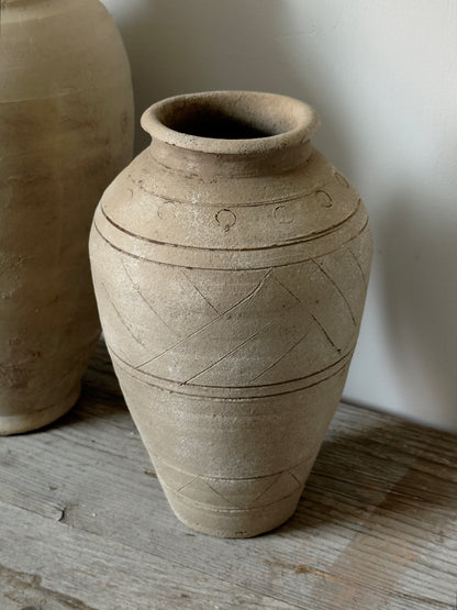 Up-Cycled | Brown-Beige Aztec Pattern Vase