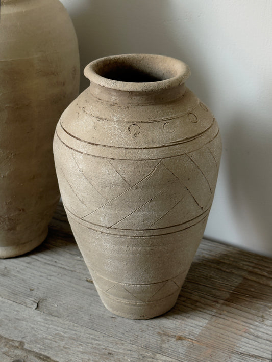 Up-Cycled | Brown-Beige Aztec Pattern Vase