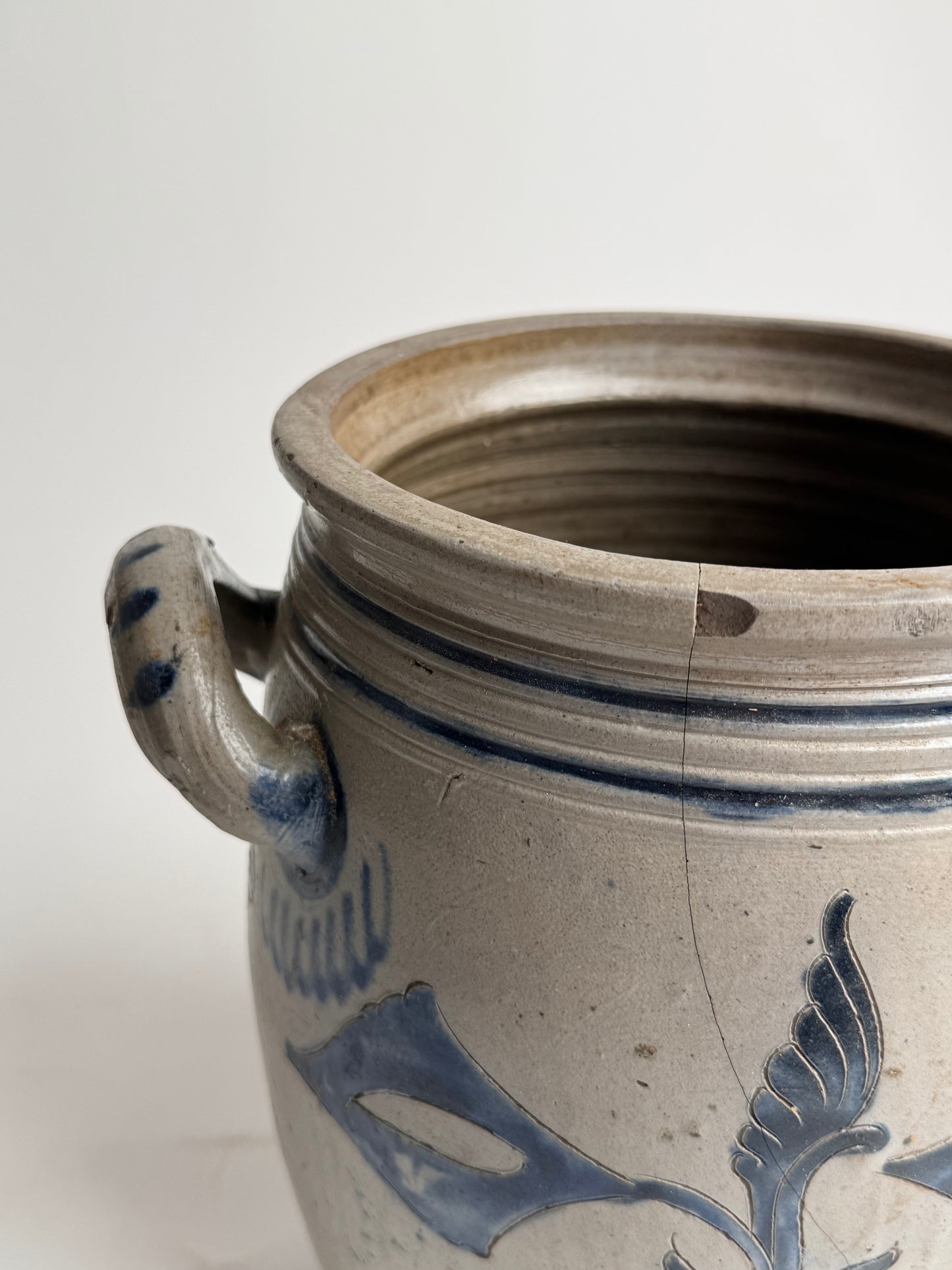 Large French Salt-glazed Alsace Pot