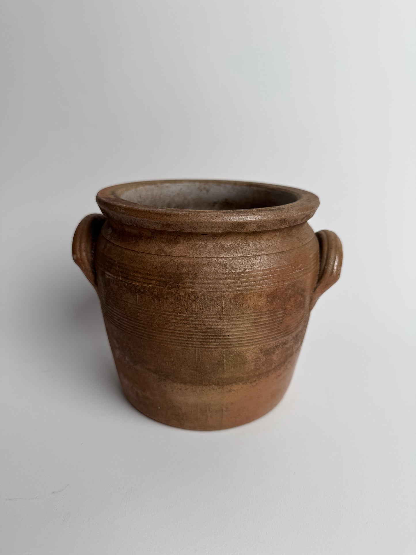 Vintage Brown Confit Pot