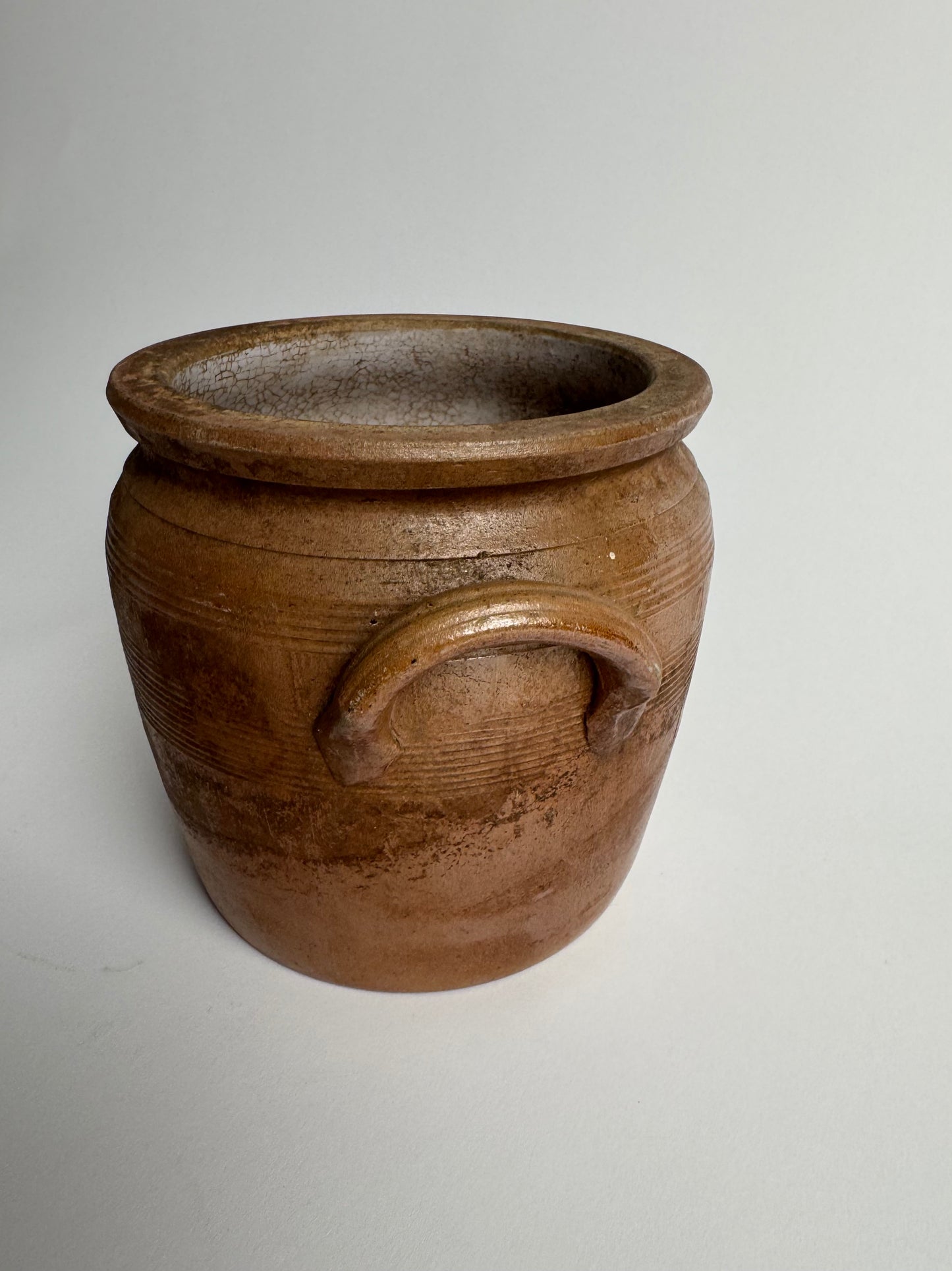 Vintage Brown Confit Pot