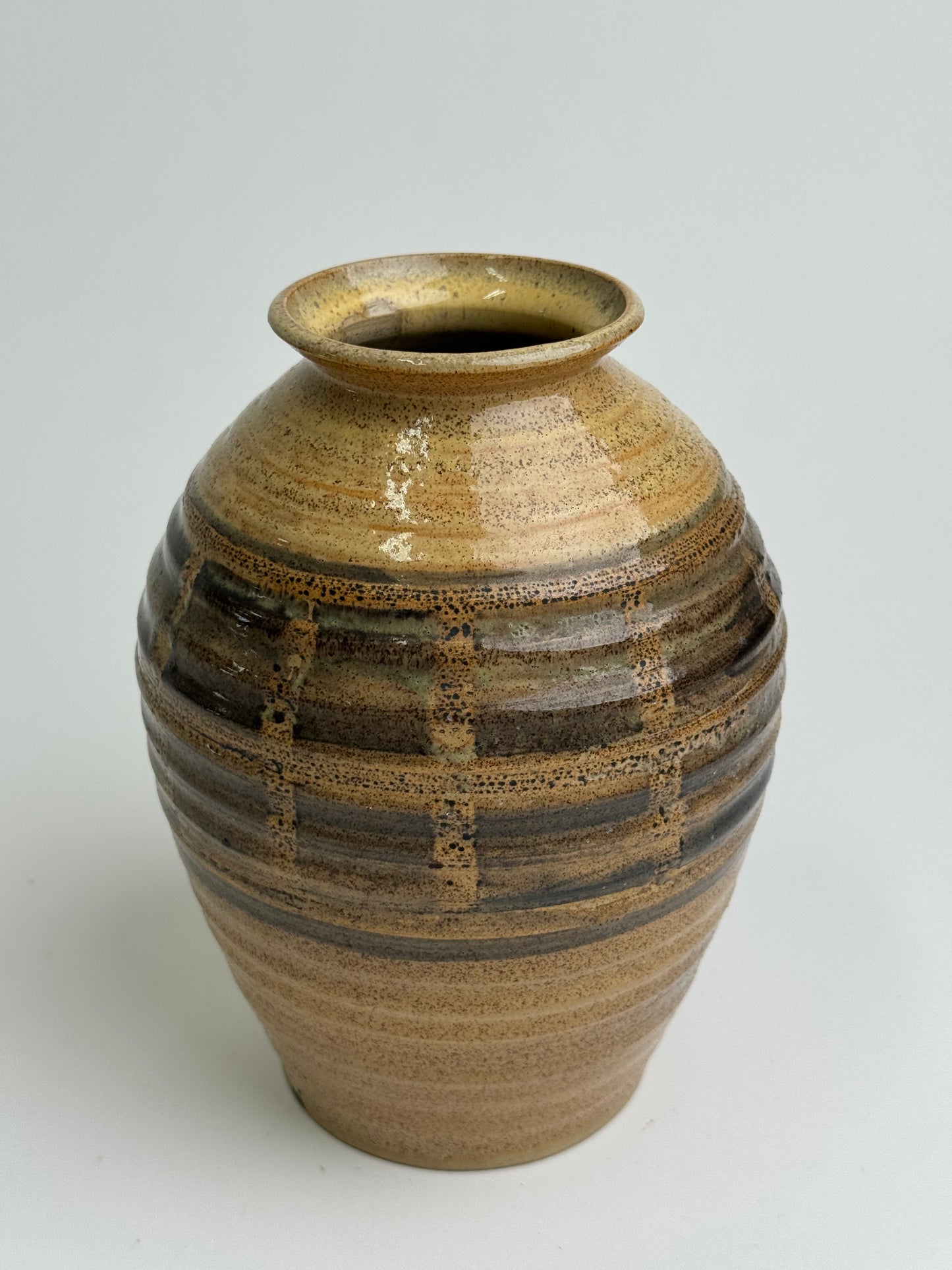 Vintage Studio Pottery Rounded Vase