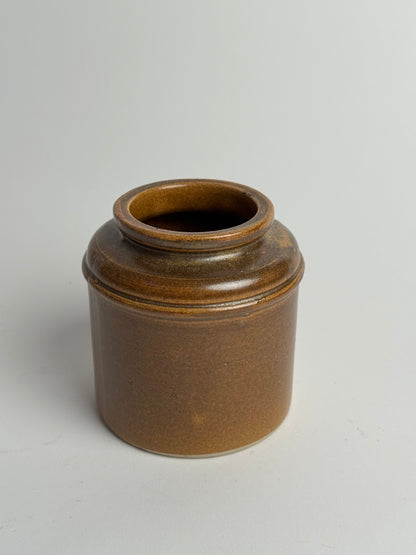 Vintage Brown Glazed Stoneware Jar