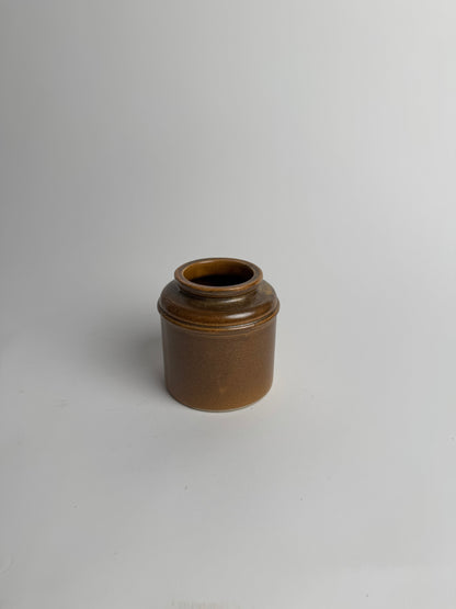 Vintage Brown Glazed Stoneware Jar