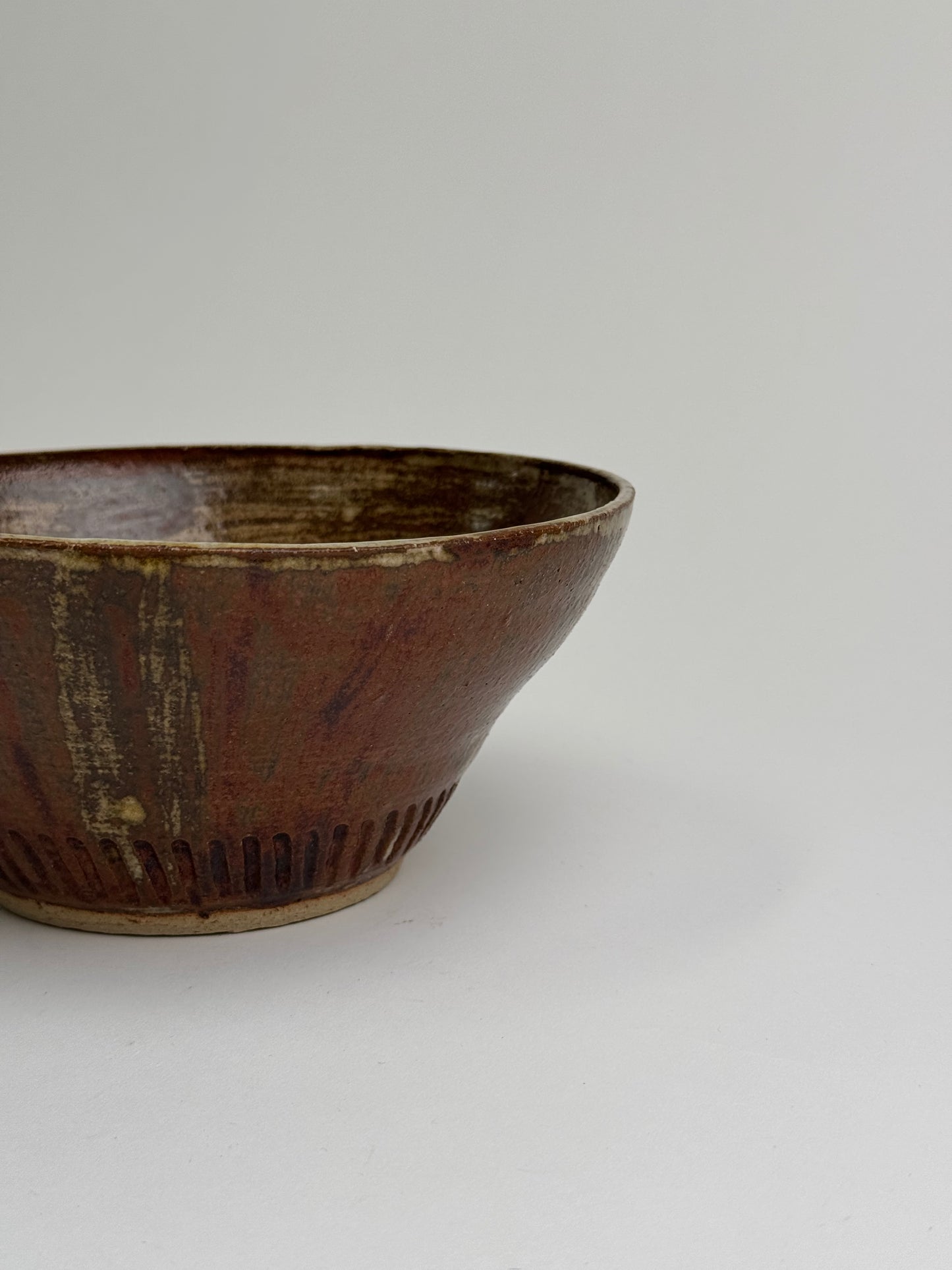 Vintage Etched Base Stoneware Bowl