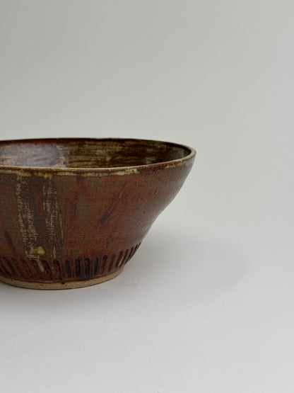 Vintage Etched Base Stoneware Bowl