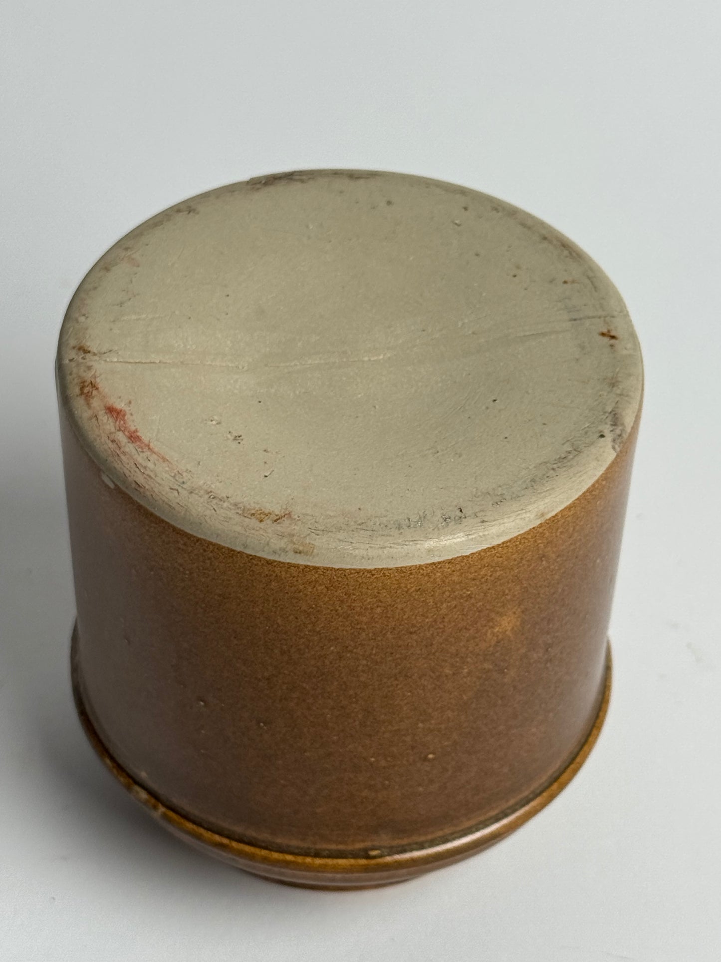 Vintage Brown Glazed Stoneware Jar