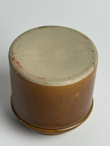 Vintage Brown Glazed Stoneware Jar