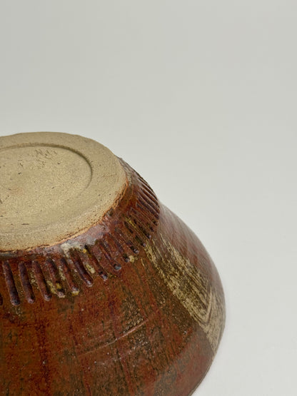 Vintage Etched Base Stoneware Bowl