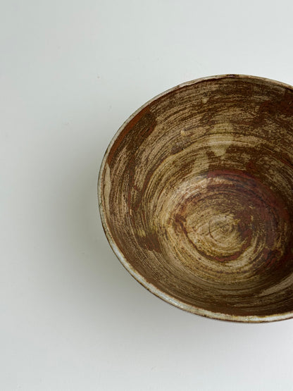 Vintage Etched Base Stoneware Bowl