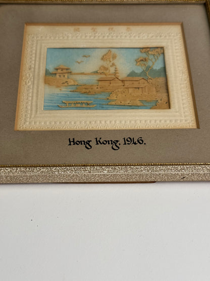 ' Hong Kong 1946 ' Vintage Paper Artwork