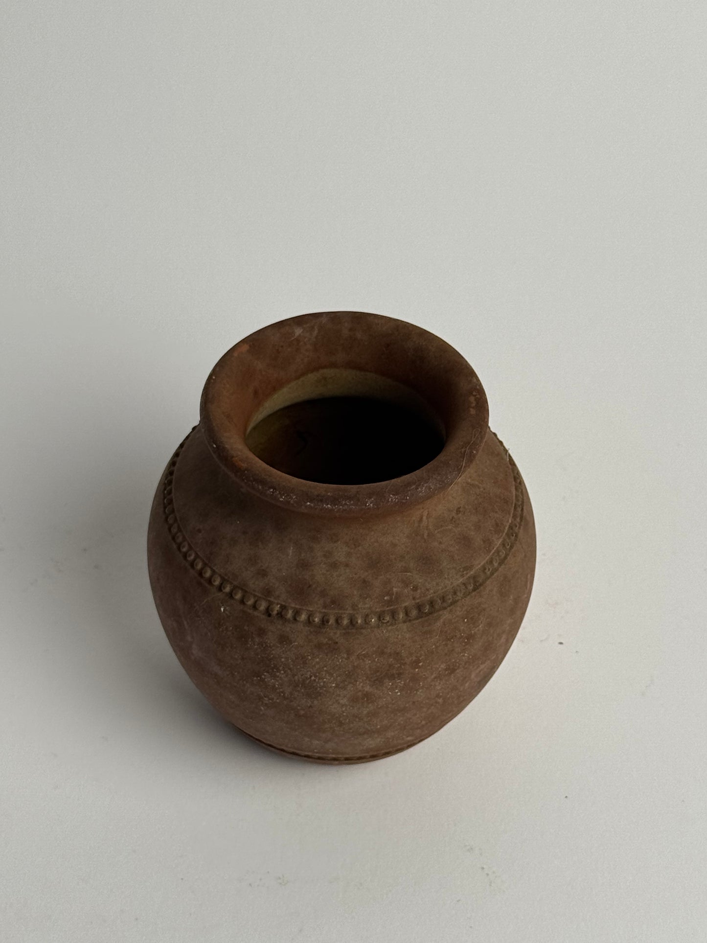 Small Vintage Brown Pot