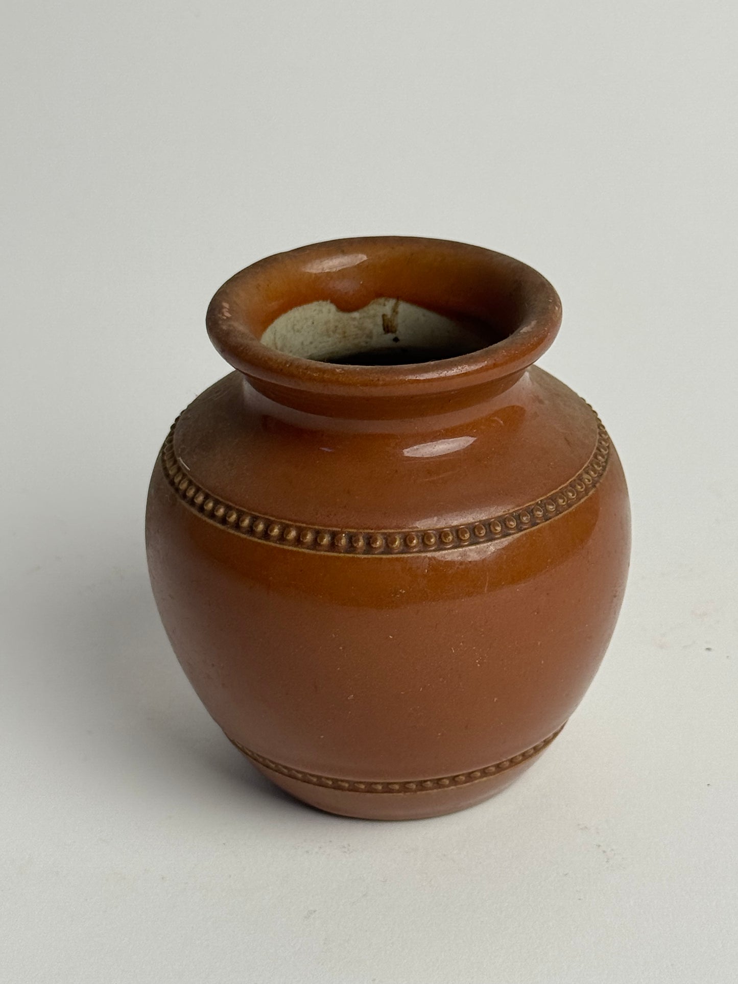 Small Vintage Brown Pot