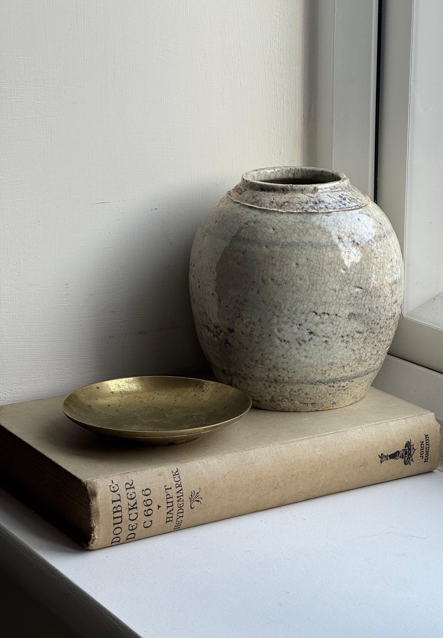 Soft Sage Antique Ginger Jar
