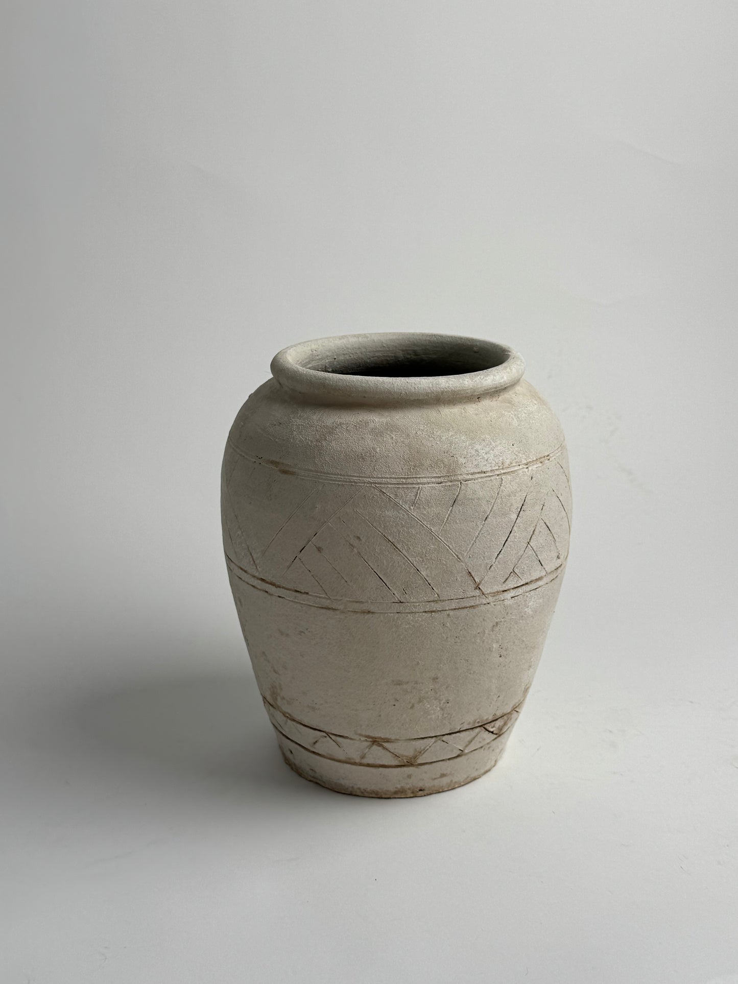 Up-Cycled | Neutral Aztec Pattern Vase