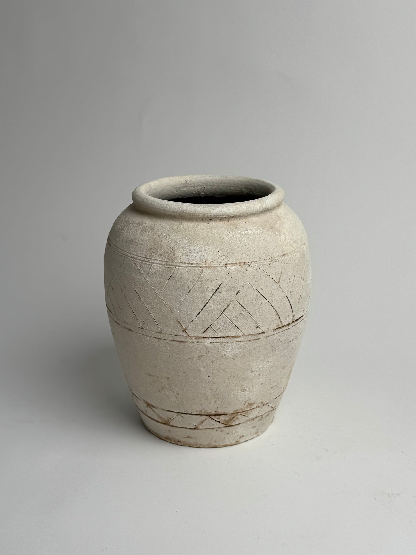 Up-Cycled | Neutral Aztec Pattern Vase