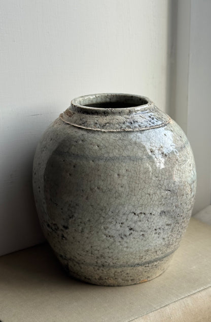 Soft Sage Antique Ginger Jar