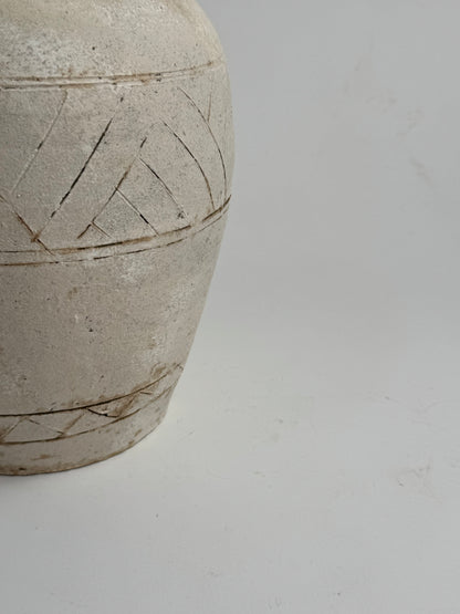 Up-Cycled | Neutral Aztec Pattern Vase