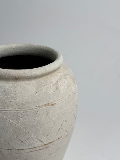 Up-Cycled | Neutral Aztec Pattern Vase