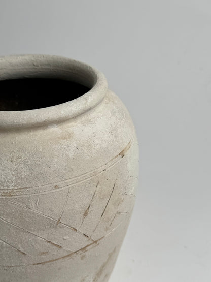 Up-Cycled | Neutral Aztec Pattern Vase