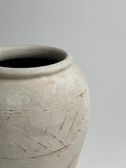 Up-Cycled | Neutral Aztec Pattern Vase