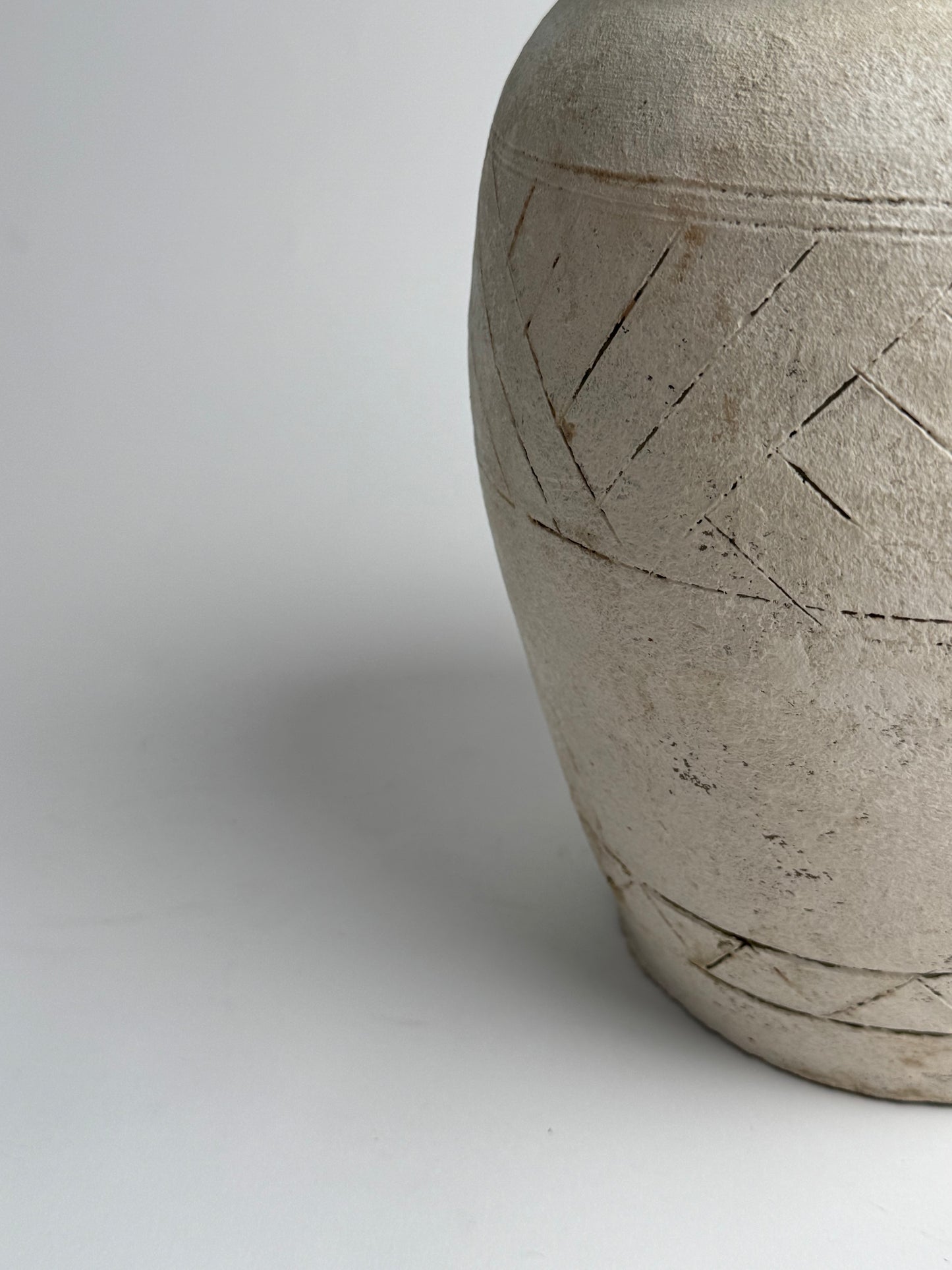 Up-Cycled | Neutral Aztec Pattern Vase