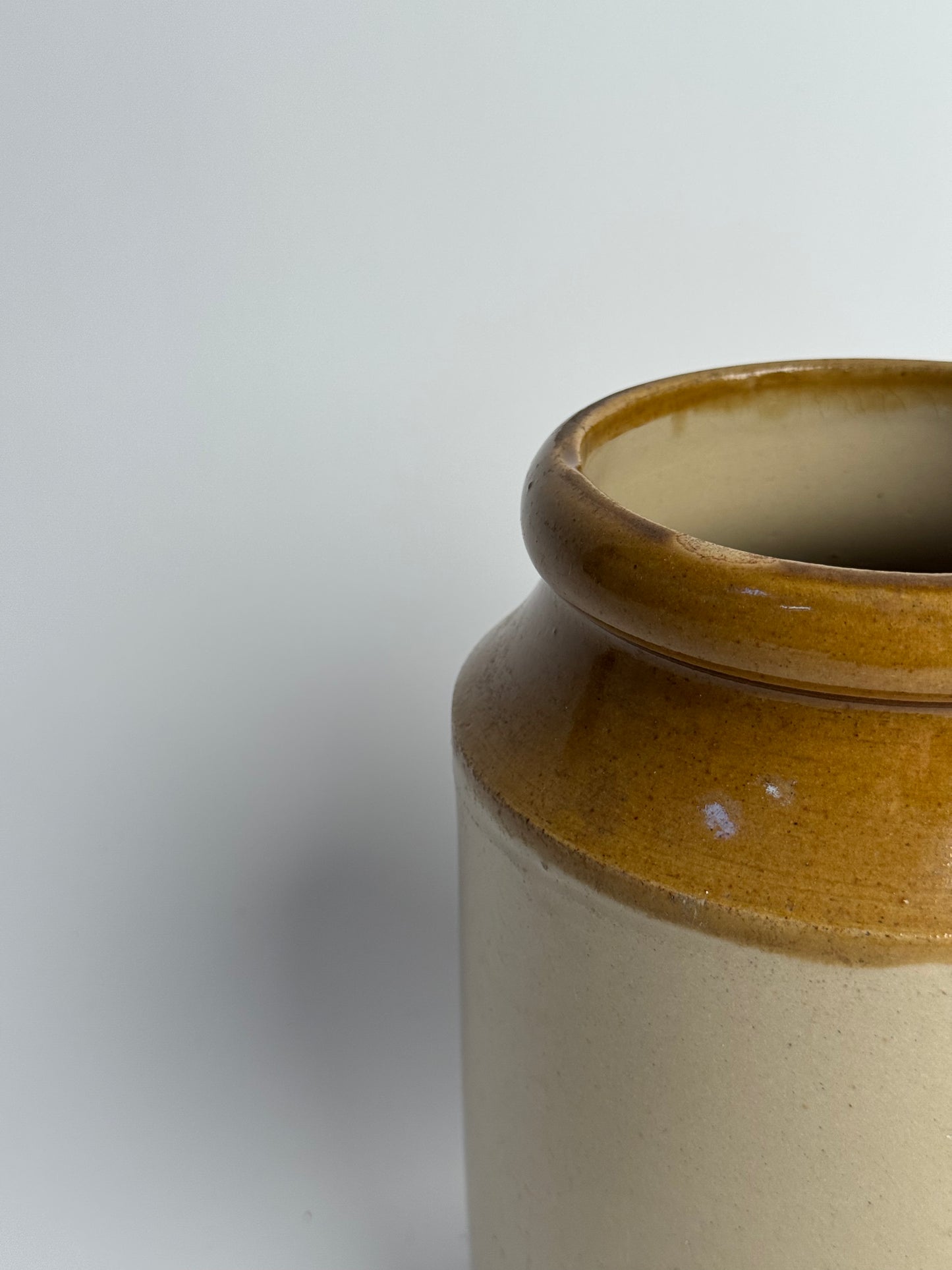 Vintage Glazed Stoneware Pot