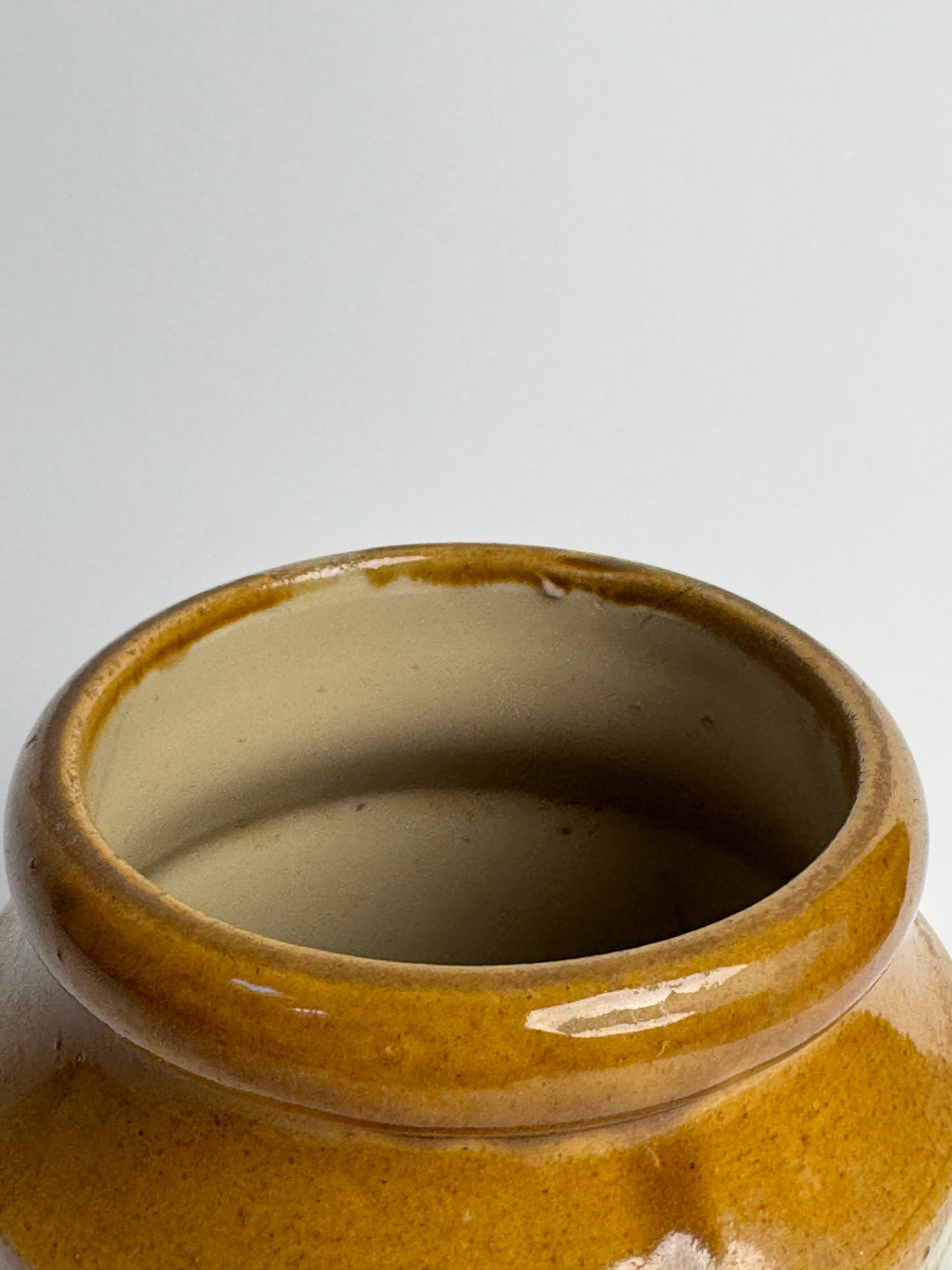 Vintage Glazed Stoneware Pot