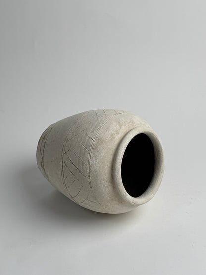 Up-Cycled | Neutral Aztec Pattern Vase