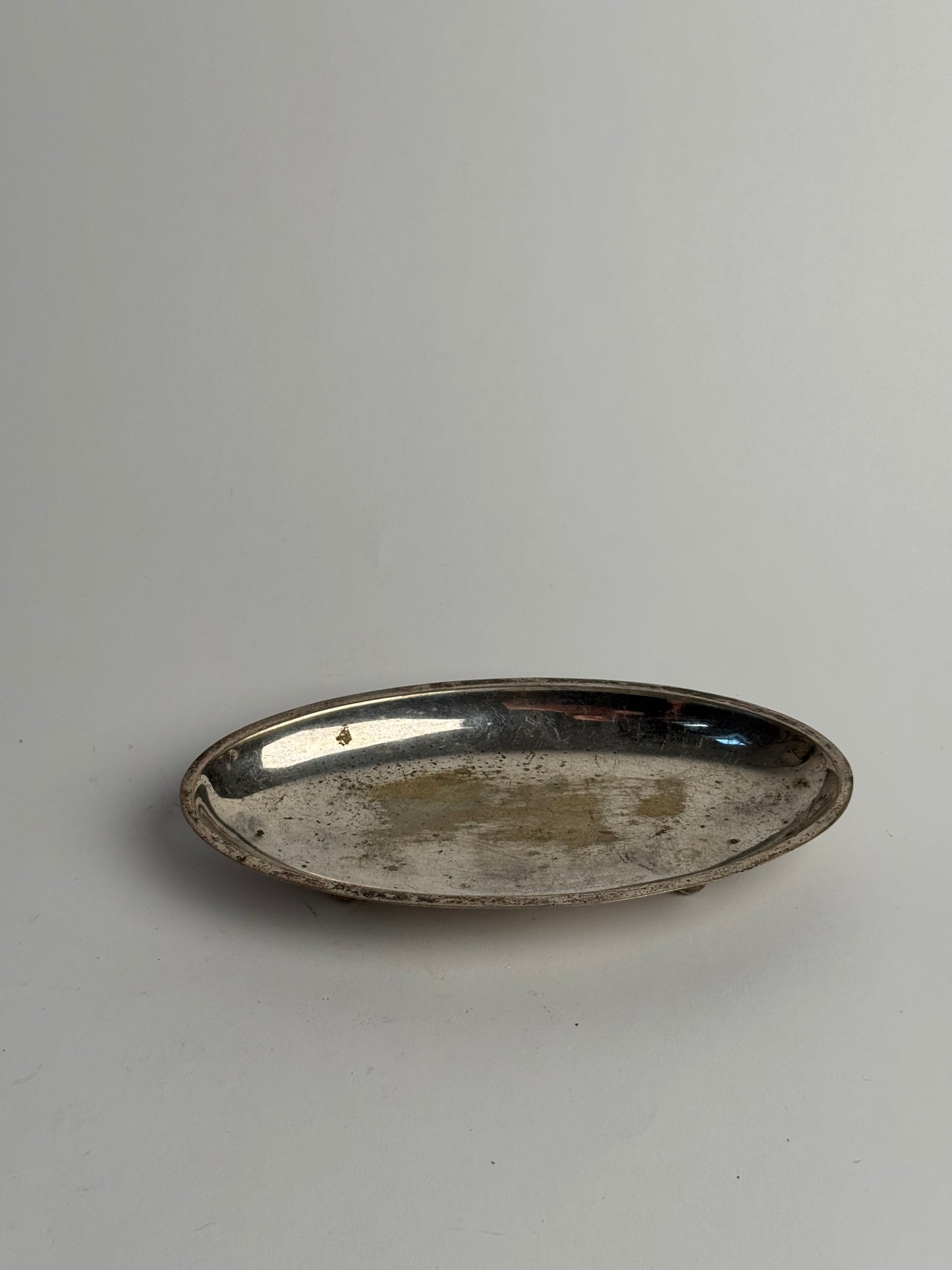 Vintage Silver Decorative Footed Tray
