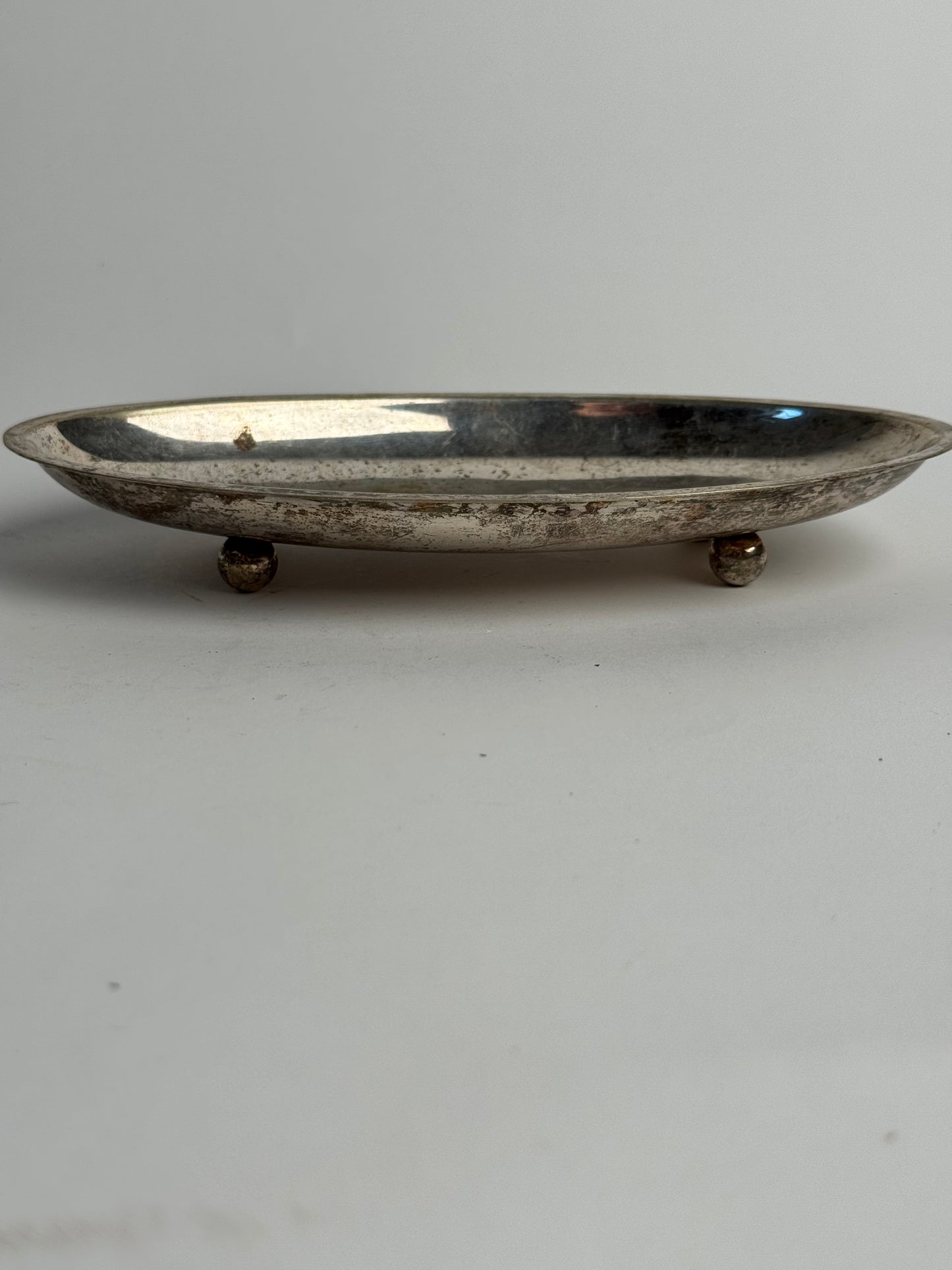 Vintage Silver Decorative Footed Tray