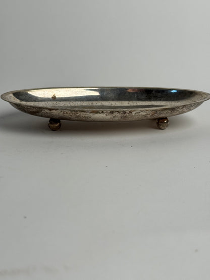Vintage Silver Decorative Footed Tray