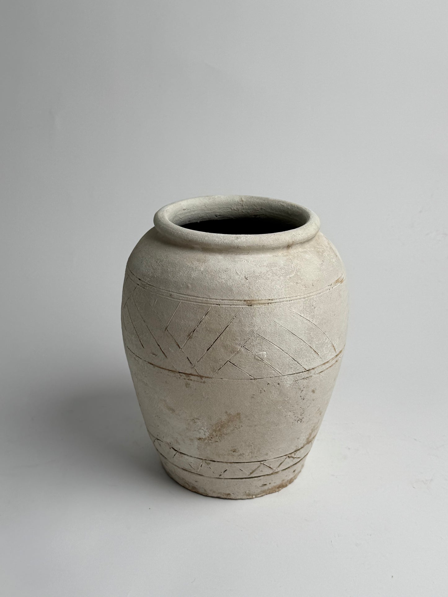 Up-Cycled | Neutral Aztec Pattern Vase