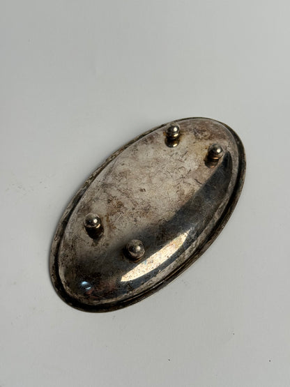 Vintage Silver Decorative Footed Tray