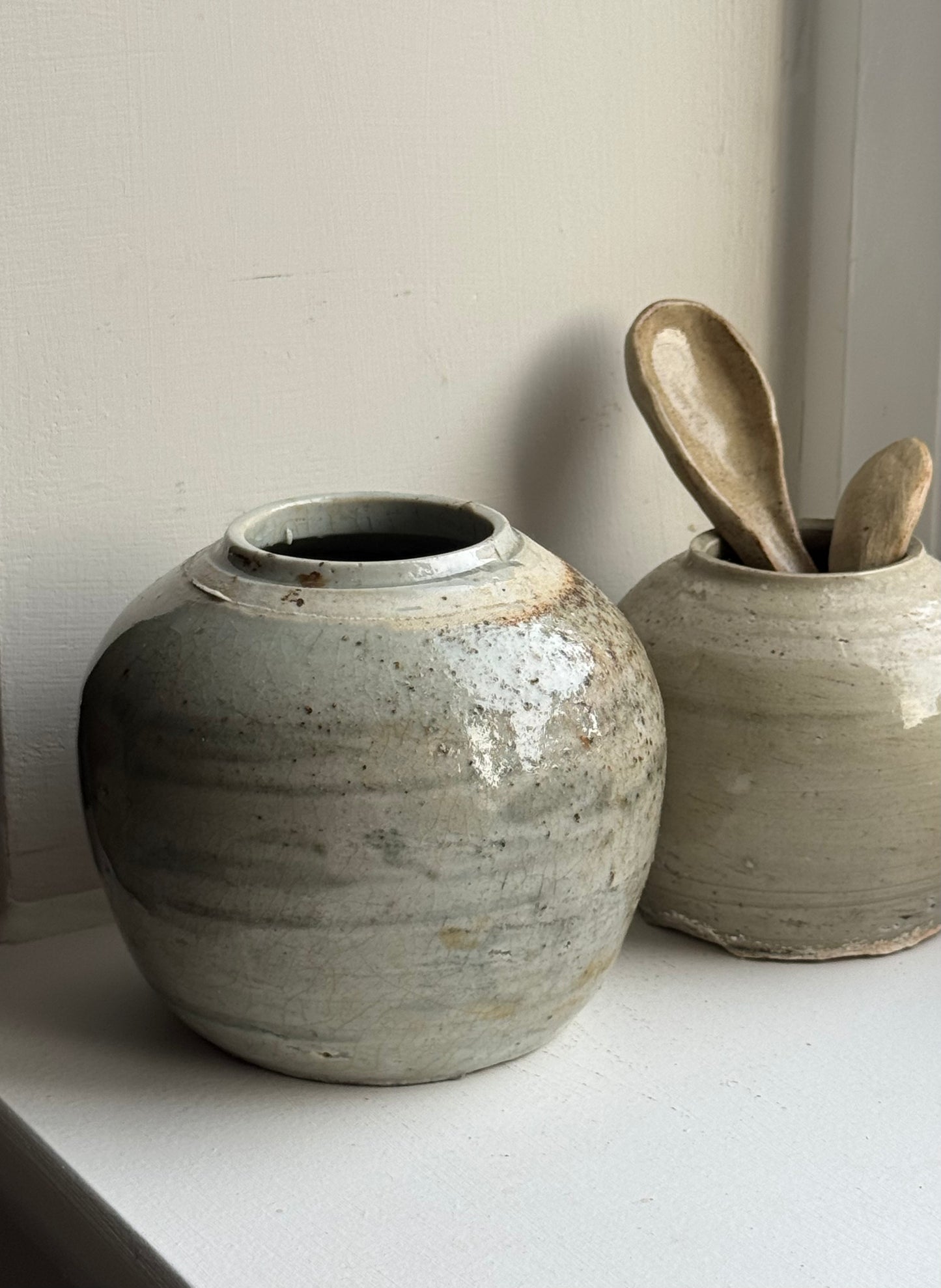 Round Speckled Glaze Ginger Jar