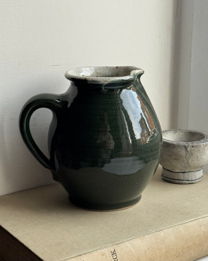 Deep Bottle Green Vintage Jug