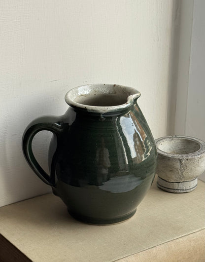 Deep Bottle Green Vintage Jug