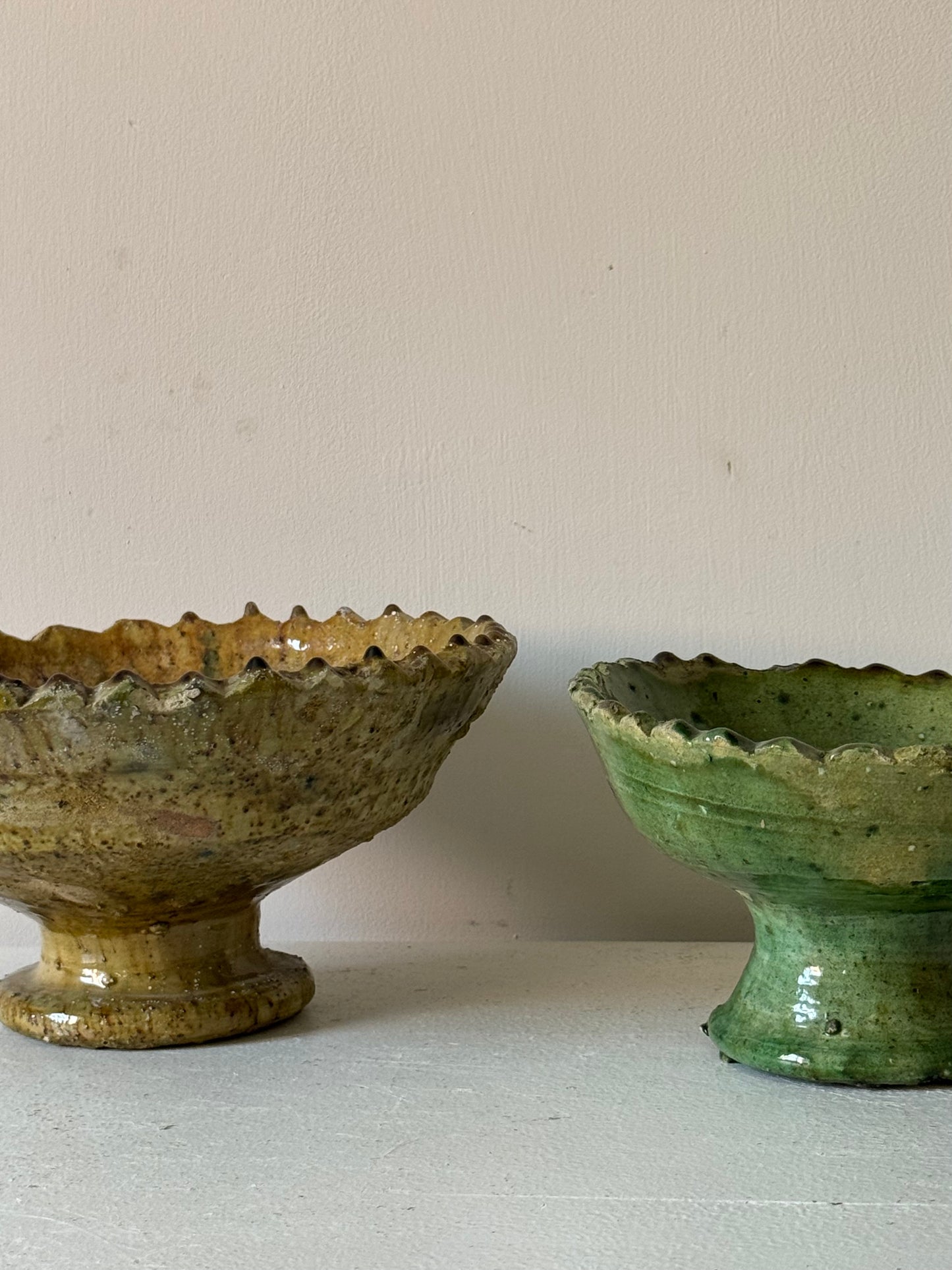 Green Moroccan Pedestal Bowl