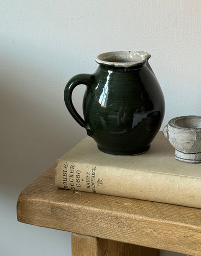Deep Bottle Green Vintage Jug