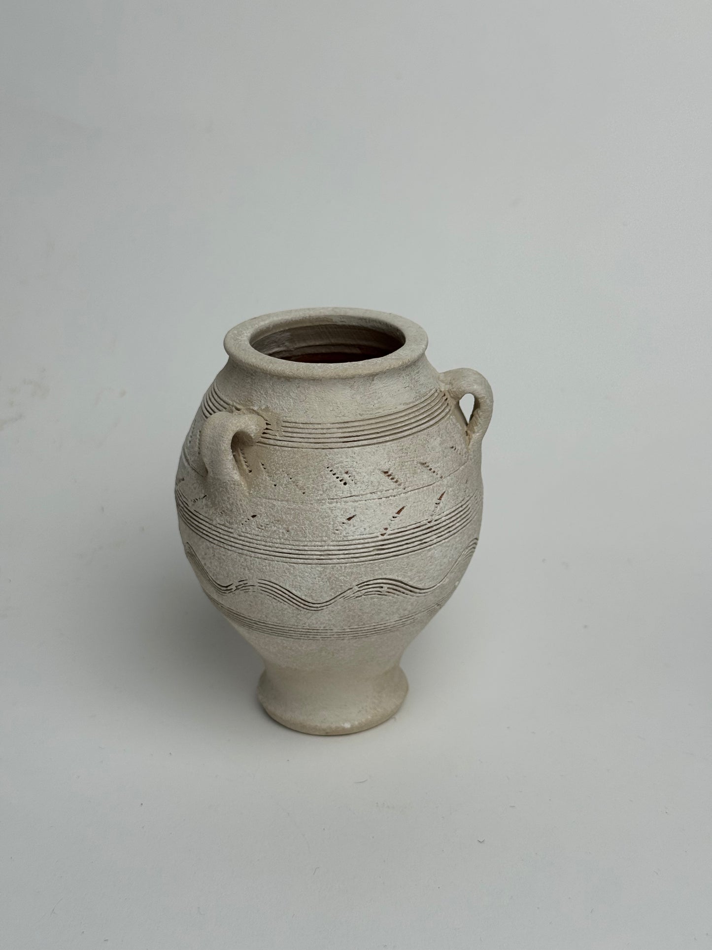 Up-Cycled | Small Tapered Pattern Handled Vase