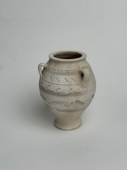 Up-Cycled | Small Tapered Pattern Handled Vase