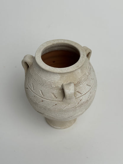 Up-Cycled | Small Tapered Pattern Handled Vase