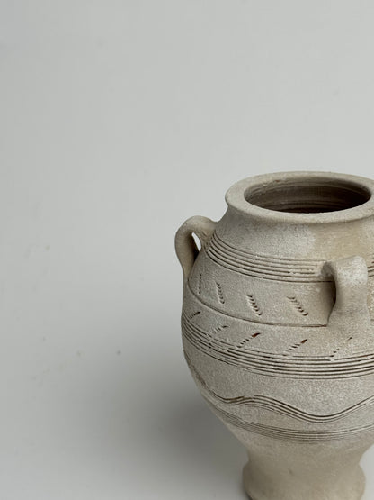 Up-Cycled | Small Tapered Pattern Handled Vase