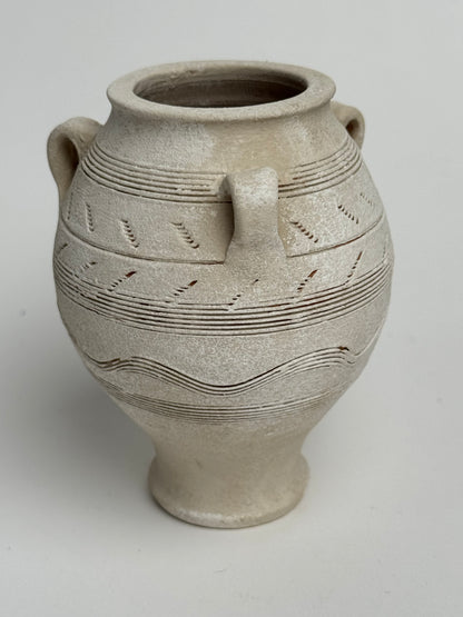 Up-Cycled | Small Tapered Pattern Handled Vase